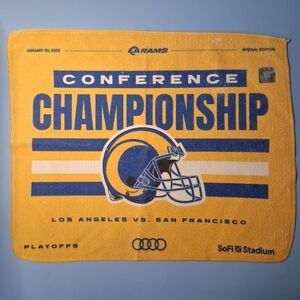 LA Rams 2021 NFL Conference Championship Rally Towel at SoFi Stadium 1/30/2022